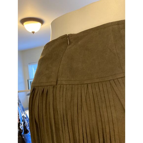 Joyfolie Brown Fringe Midi Skirt - Picture 7 of 16
